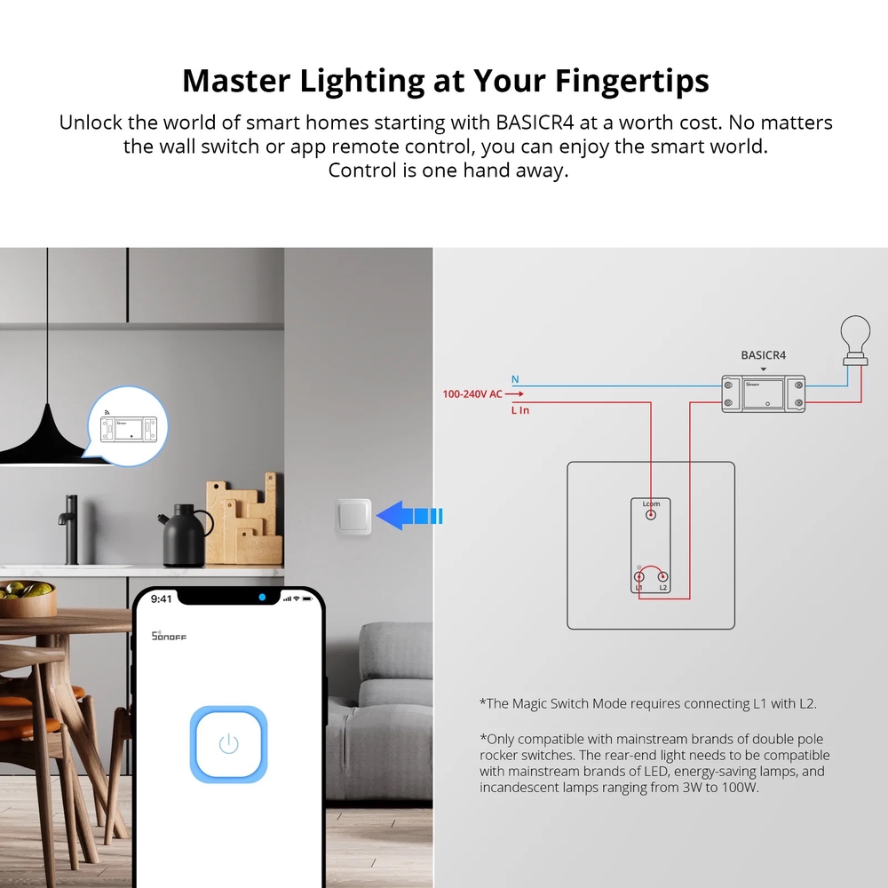 Sonoff BasicR4 Smart Switch WiFi | Greenvibe Solutions